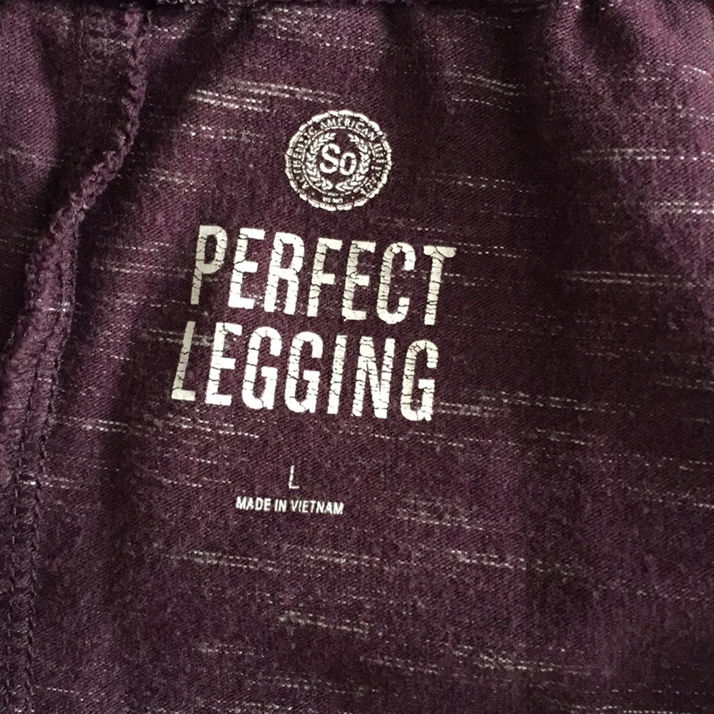So maroon heather leggings size‎ large - Picture 3 of 3